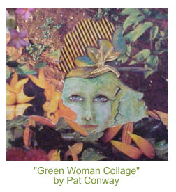 Green Woman Collage by Pat Conway