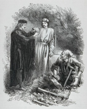 Hamlet with Skull by John Gilbert