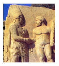 Hittite bas relief - God talks to Man