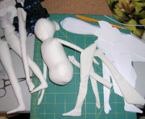 cloth doll body parts