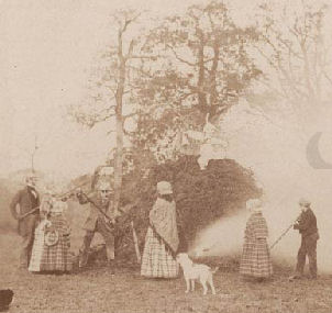 Victorian Guy Fawkes bonfire