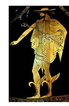 Image of Hermes from funereal vase