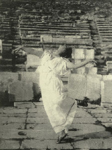 Isadora Duncan dancing in Greece