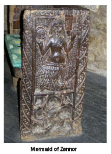 Pew carving of the mermaid of Zennor